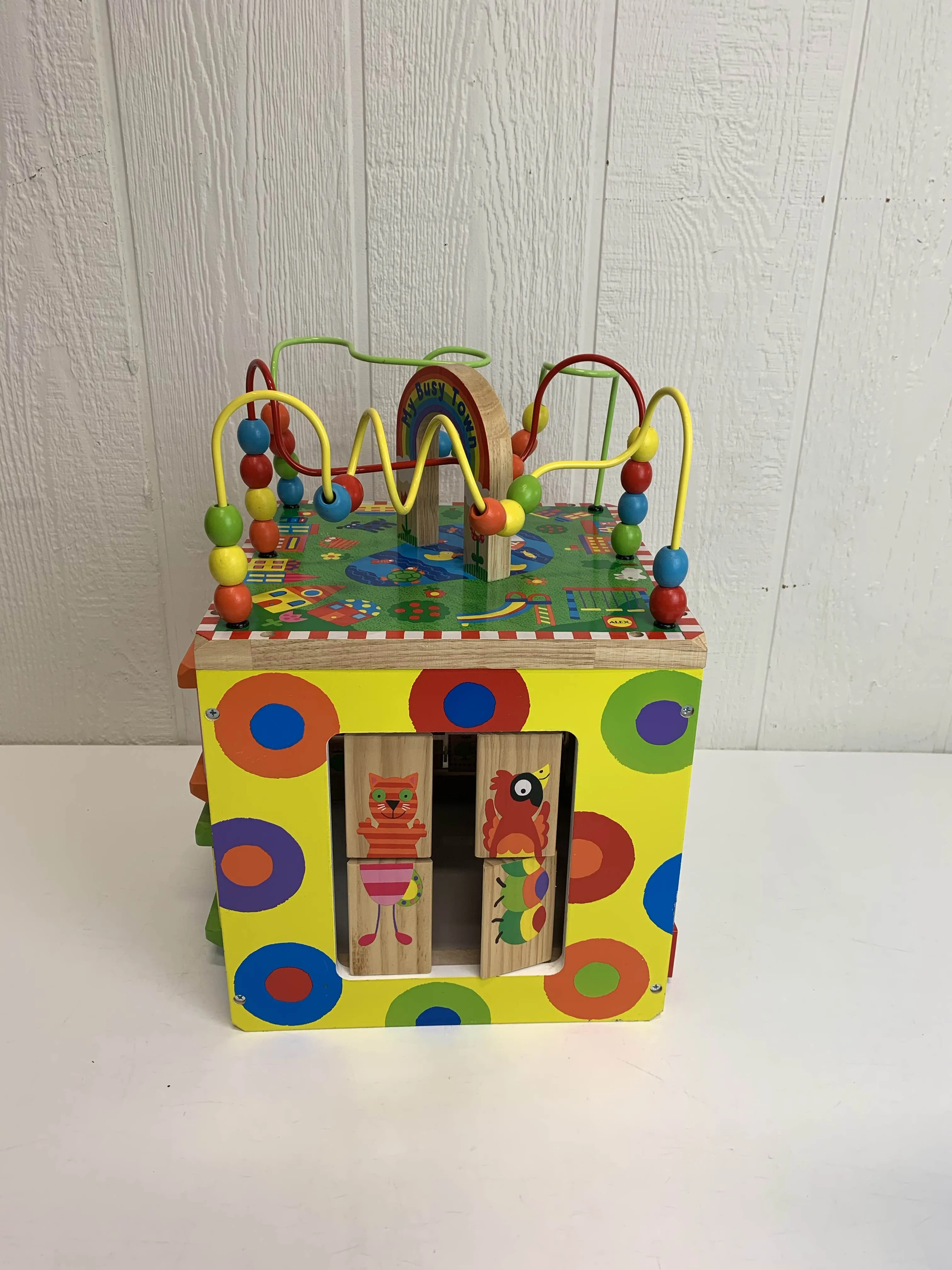 ALEX Toys Discover My Busy Town Wooden Activity Cube