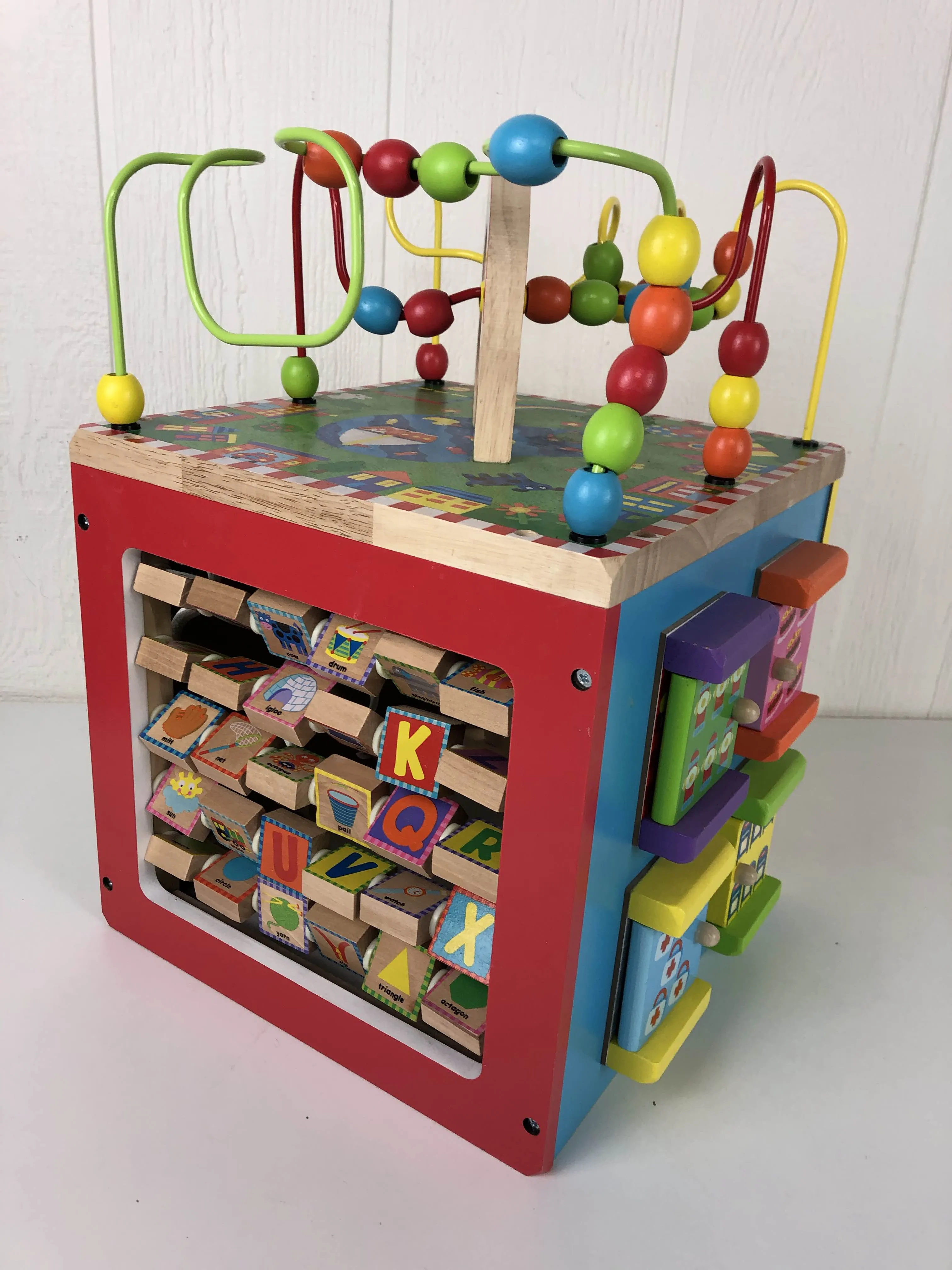 ALEX Toys Discover My Busy Town Wooden Activity Cube