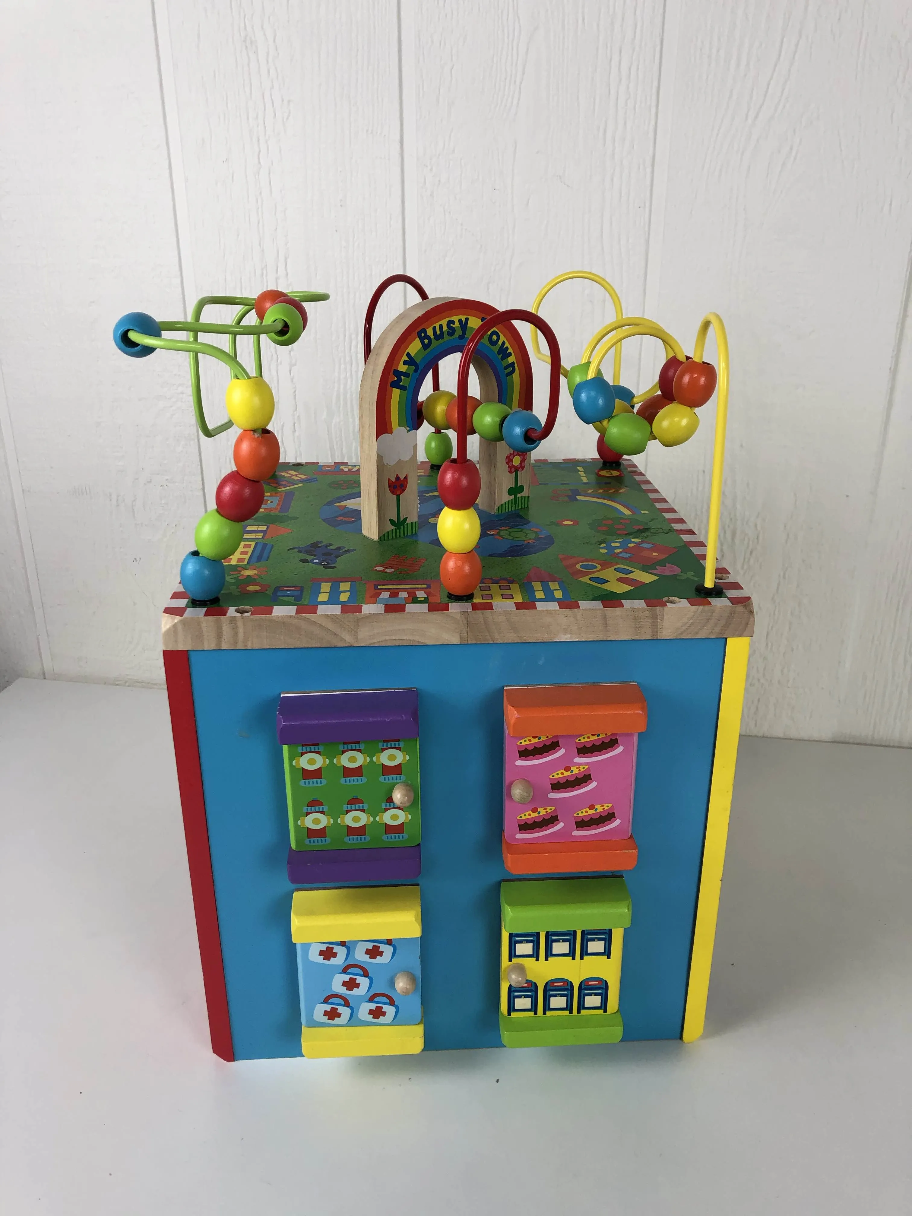 ALEX Toys Discover My Busy Town Wooden Activity Cube