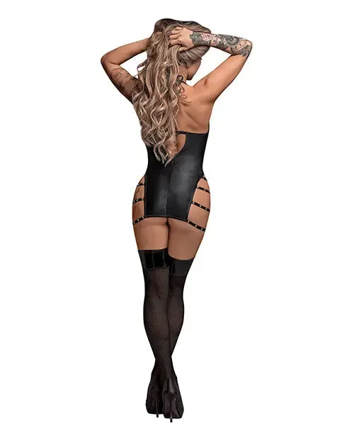 BDSM Lingerie Bondage Dress Lust Fetish Portia Black S/M