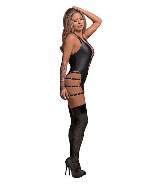 BDSM Lingerie Bondage Dress Lust Fetish Portia Black S/M