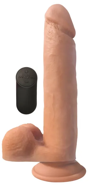 Big Shot 10 With Balls Vibrating Silicone Dildo