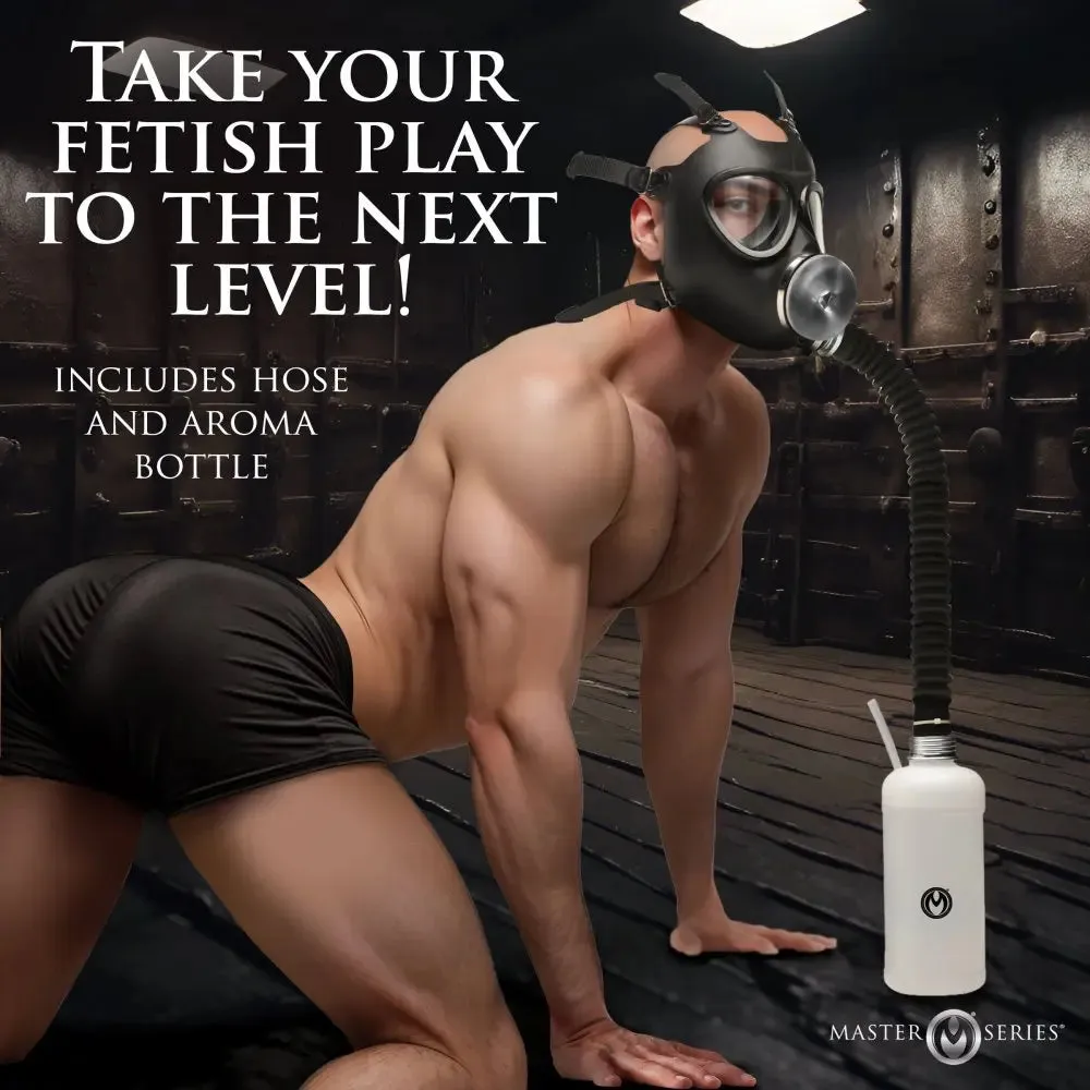 Bondage Breath Play Hood Overload Stroker Gas Mask Kit