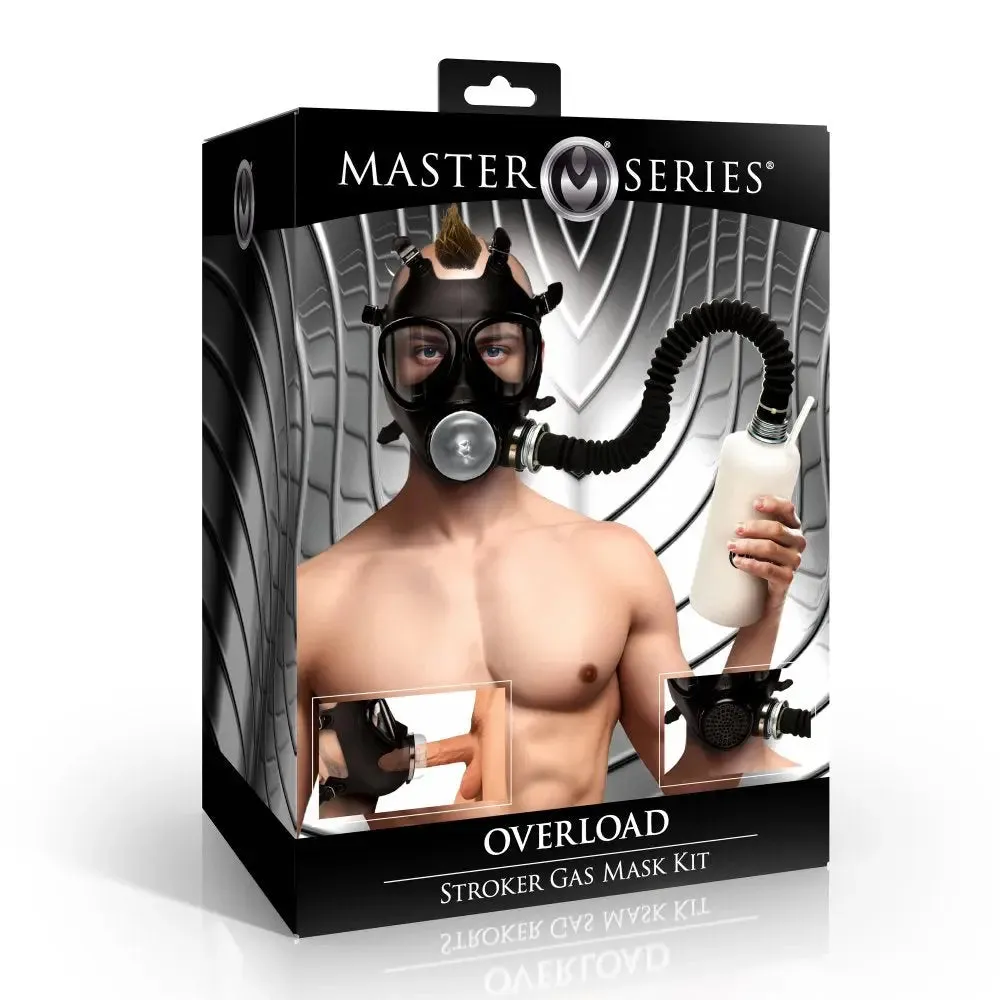 Bondage Breath Play Hood Overload Stroker Gas Mask Kit