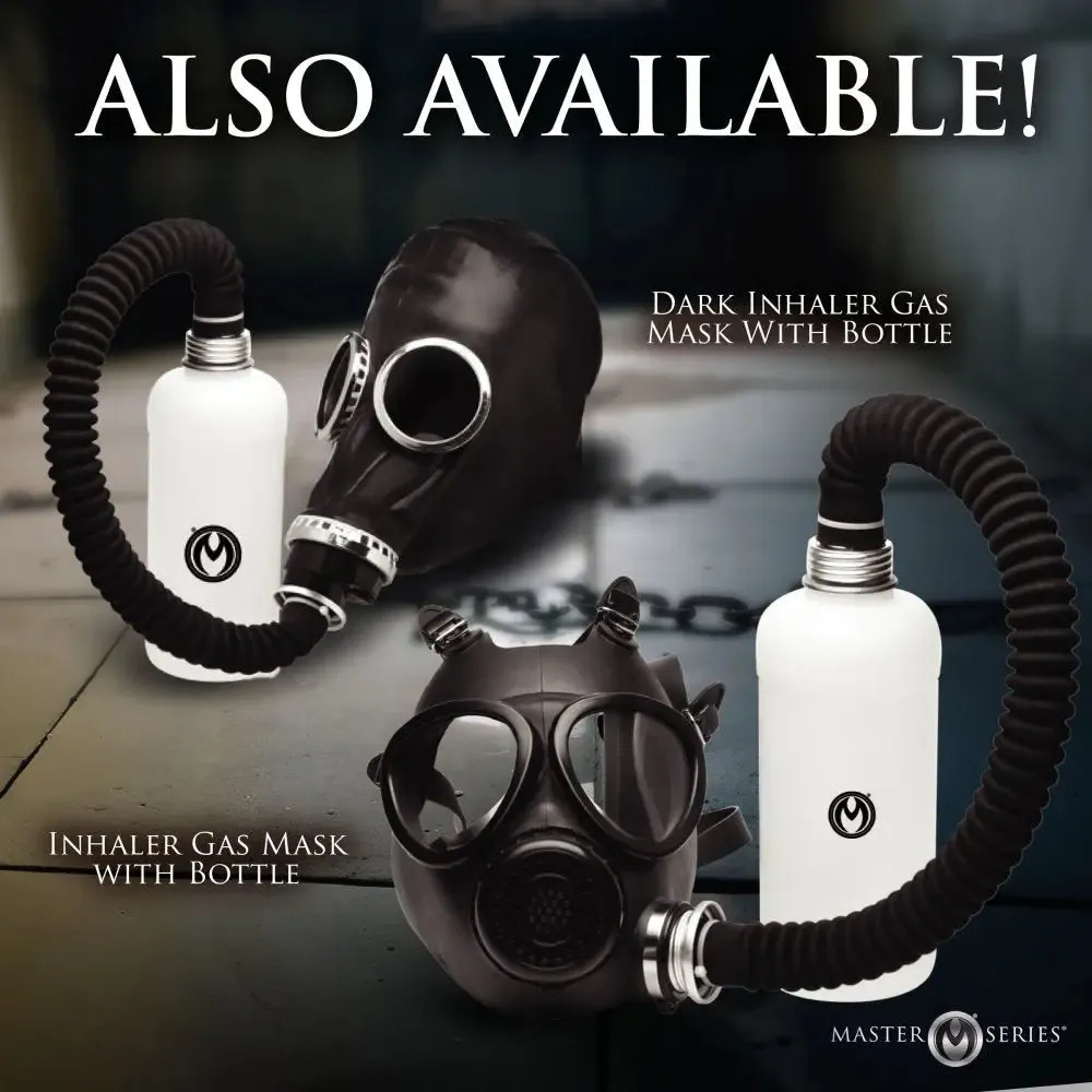 Bondage Degrading Mask Dark Inhaler Gas Mask with Bottle