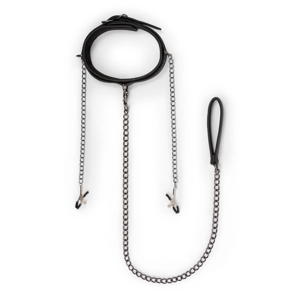 Collar With Nipple Chains Bondage Fetish BDSM