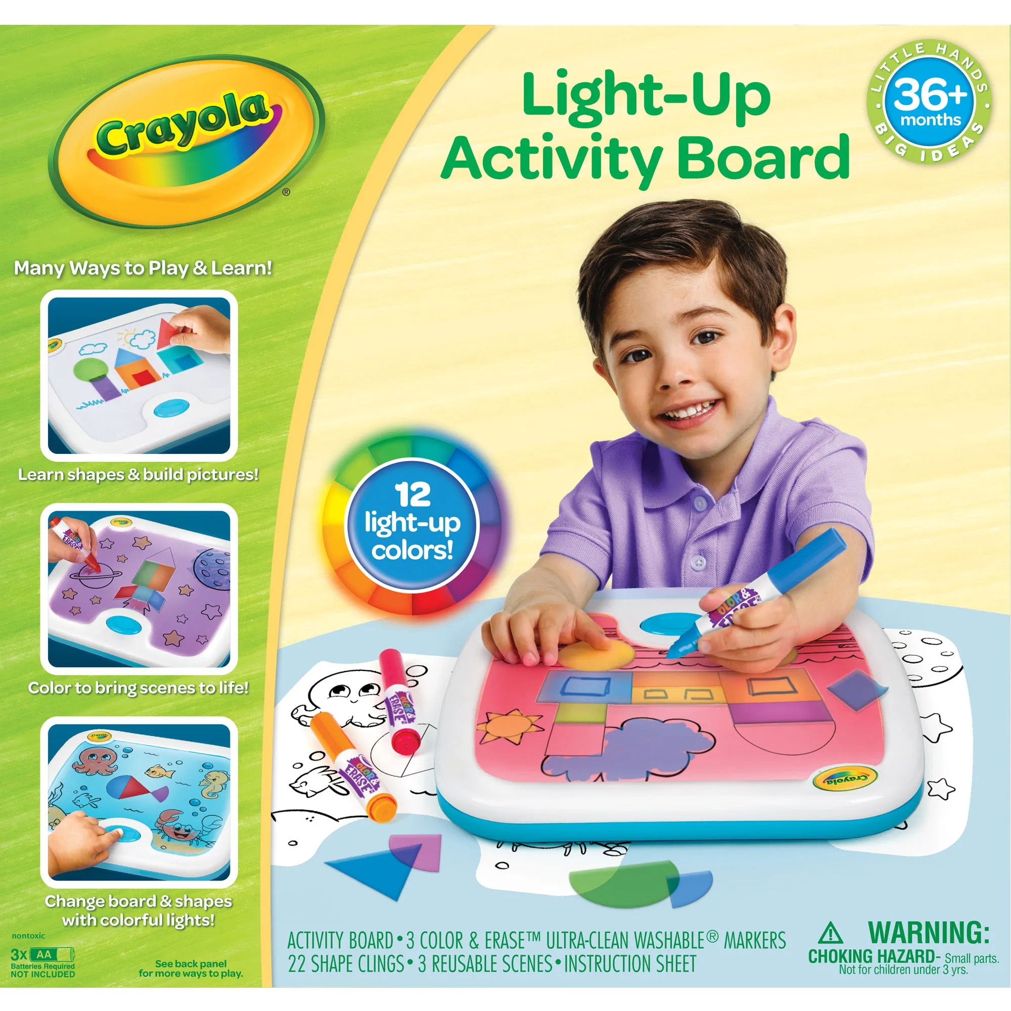 Crayola Light-Up Activity Board Shape and Color Exploration Set