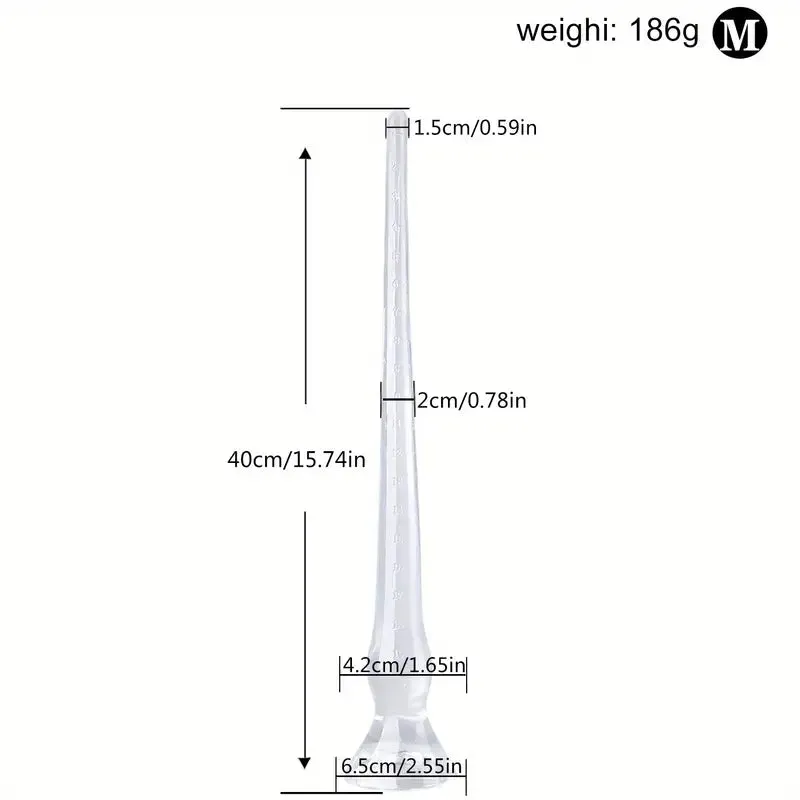 Crystal Butt Plug With Four Sizes PE Material With Engraved Scale Design