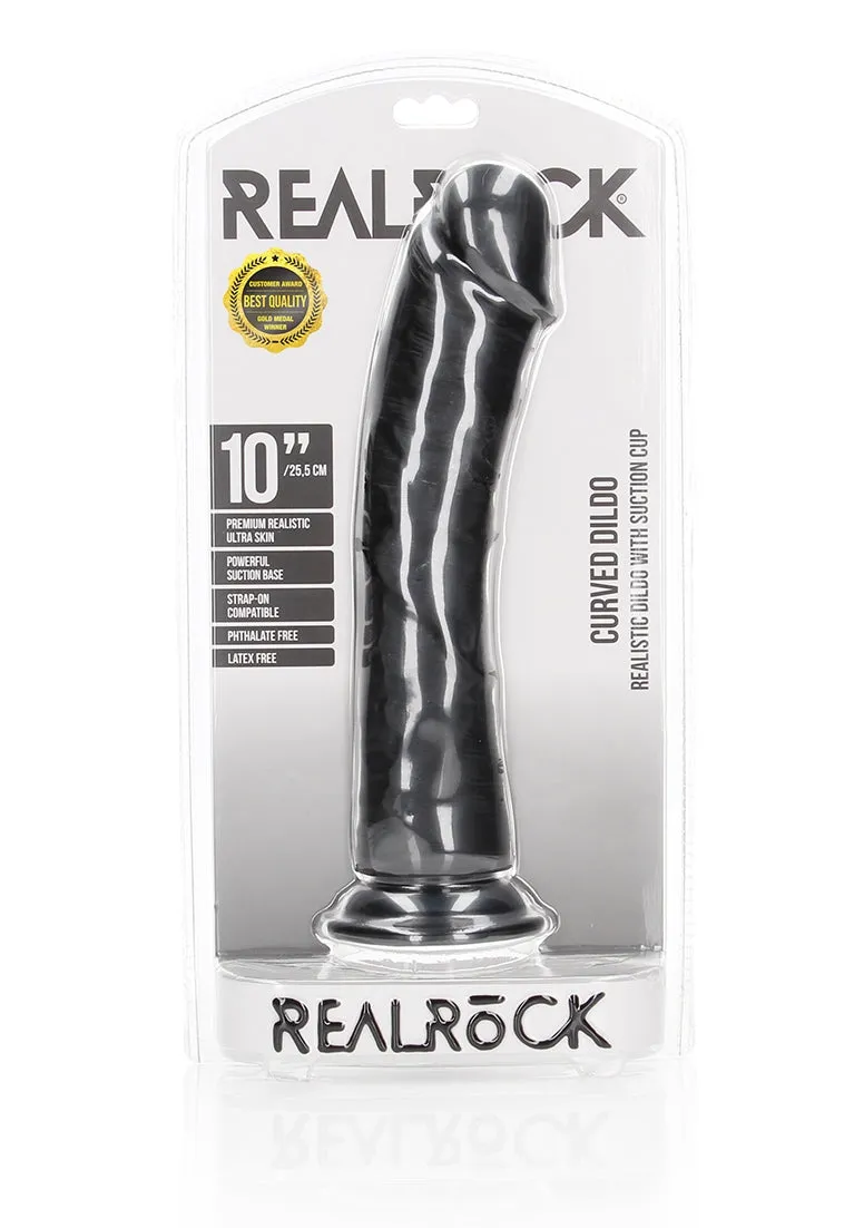 Curved Realistic Dildo With Suction Cup - 10''/ 25.5 Cm