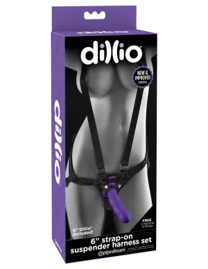 Dillio 6 Strap-On Suspender Harness Set