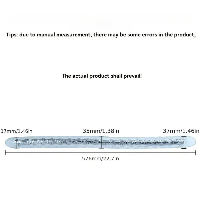 Dual-Ended Dildo Anal Plug Flexible Design Hand Washable Anal Toy