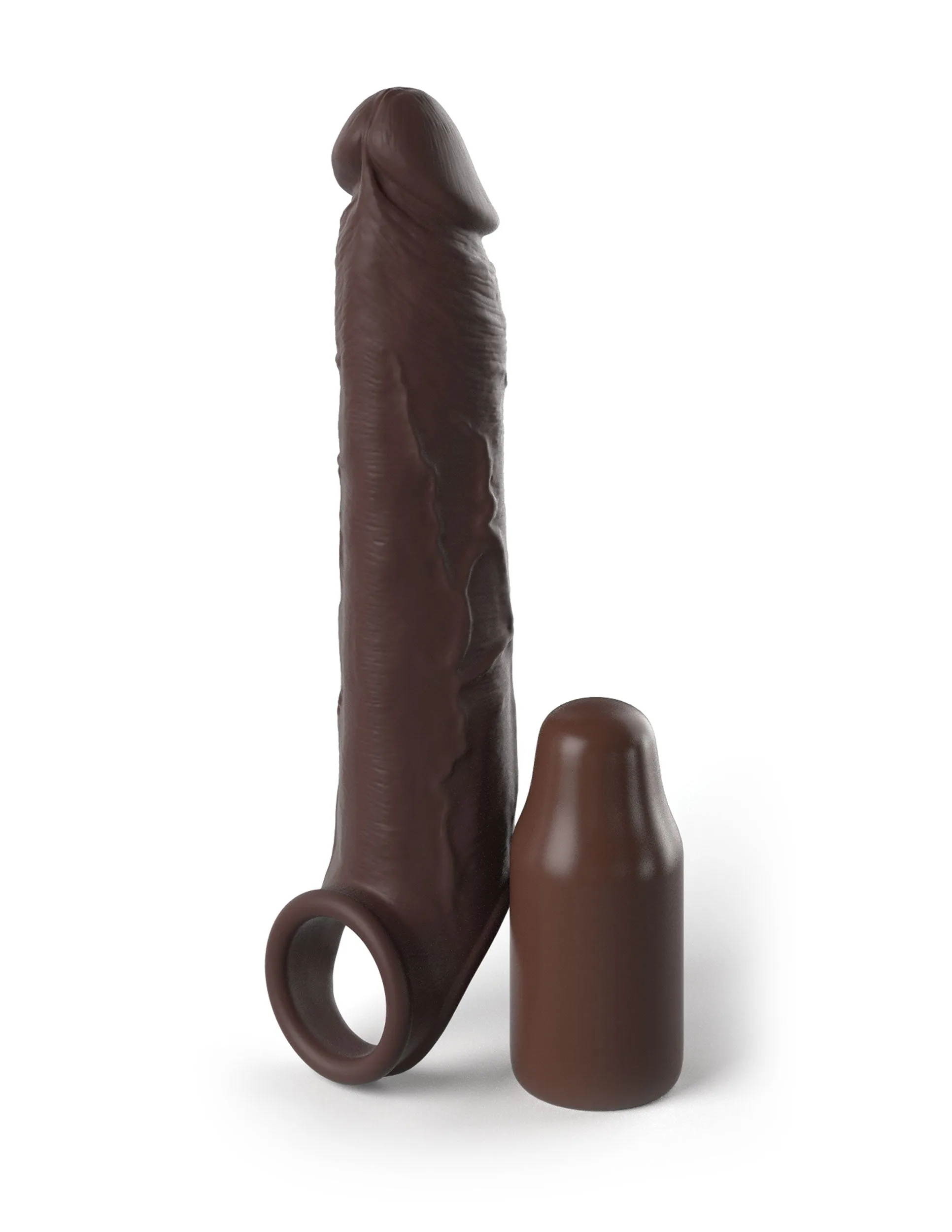 Fantasy X-tensions Elite - 3 Silicone X-tension with Strap - Brown