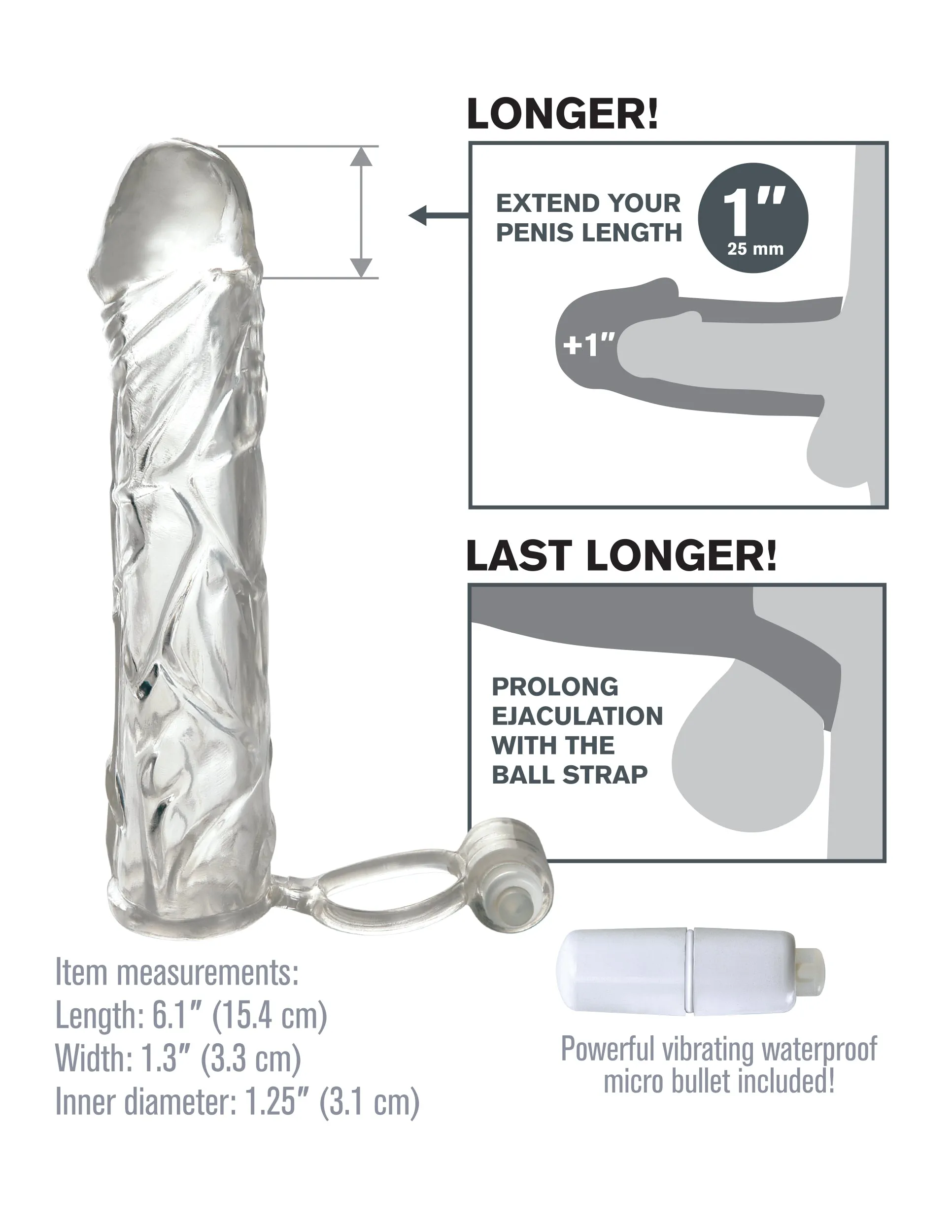 Fantasy X-Tensions - Vibrating Super Sleeve