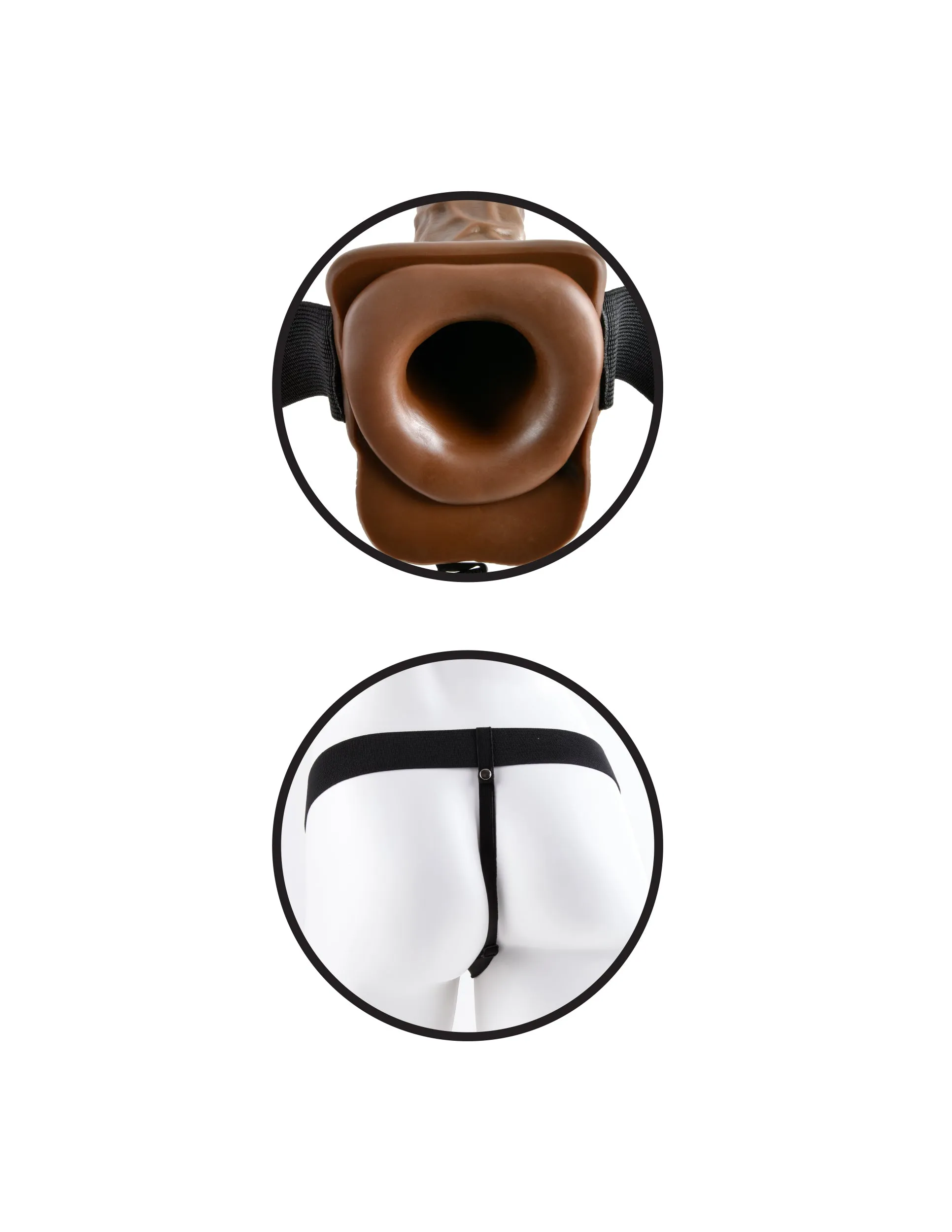 Fetish Fantasy Series - 7 Vibrating Hollow Strap-On with Balls