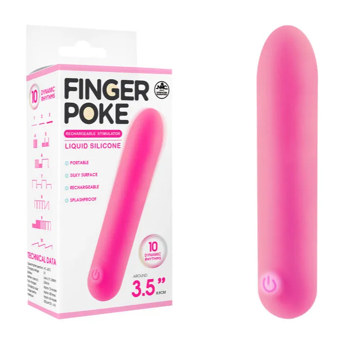 FINGER POKE 3.5 MINI VIBRATOR PINK