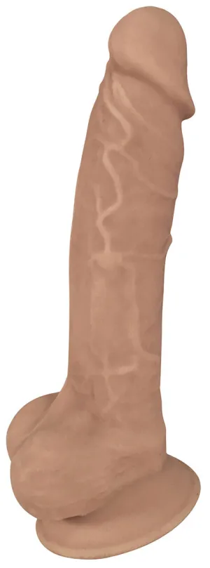 Fleshstixxx 7 Silicone Dildo With Ball Latte