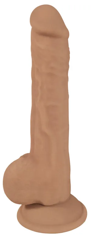 Fleshstixxx 9 Silicone Dildo With Ball Latte