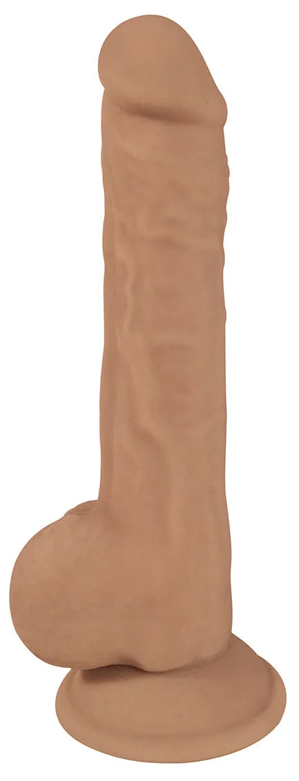 Fleshstixxx 9 Silicone Dildo With Ball Latte