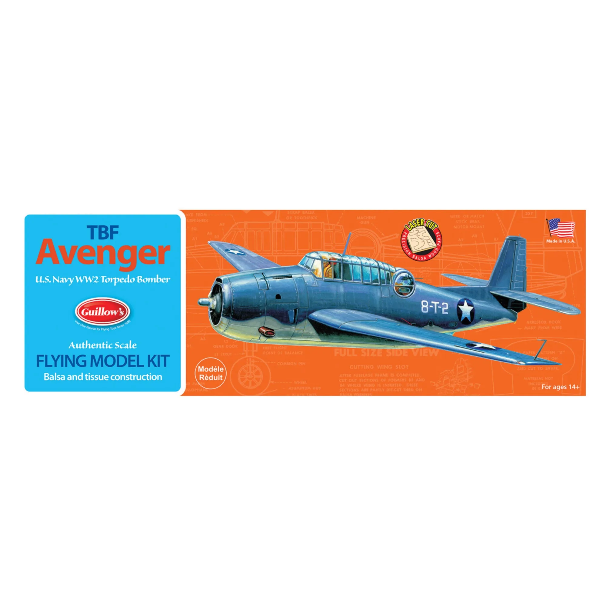 Guillow's Grumman TBF Avenger 1/30th Scale Model Kit