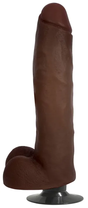 Jock 11 Vibrating Dildo With Balls Chocolate