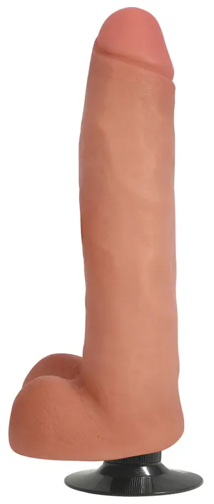 Jock 11 Vibrating Dildo With Balls Vanilla