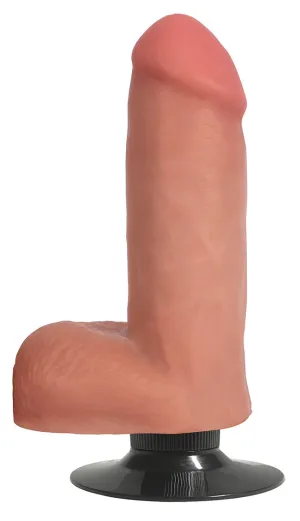 Jock 6 Vibrating Dildo With Balls Vanilla