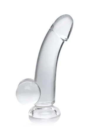 Jock C-thru 8 Smooth Dildo With Balls - Clear