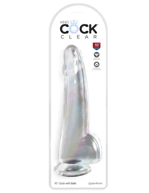 King Cock Clear 10 Cock with Balls