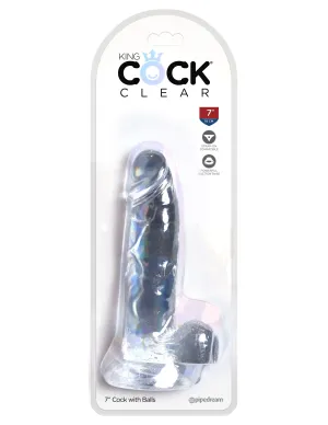 King Cock Clear 7 Cock with Balls