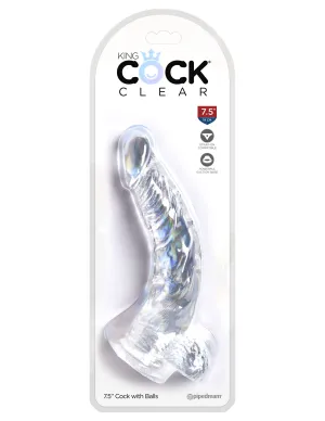 King Cock Clear 7.5 Cock with Balls