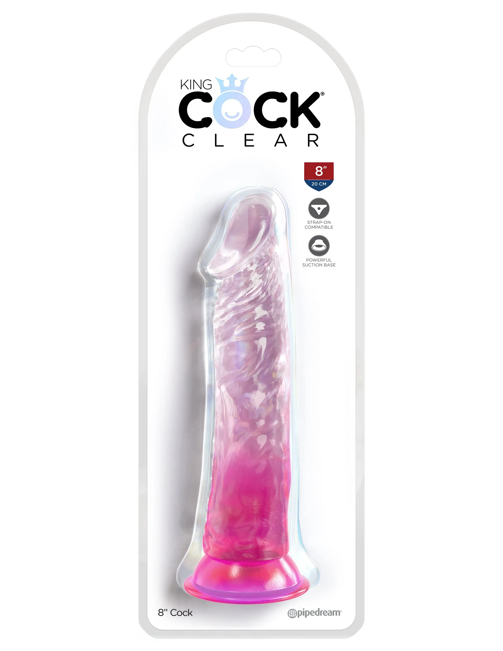 King Cock Clear 8 - Cock Pink
