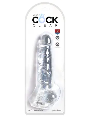 King Cock Clear 8 Cock with Balls