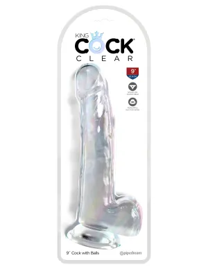 King Cock Clear 9 with Balls