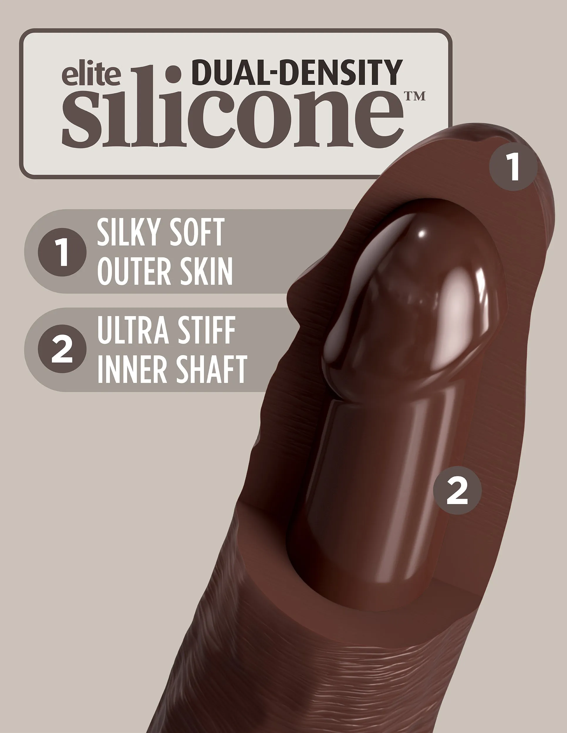 King Cock Elite 11 Silicone Dual Density Cock