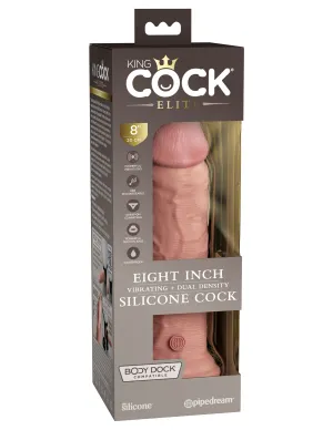 King Cock Elite 8 Vibrating Silicone Dual Density Cock