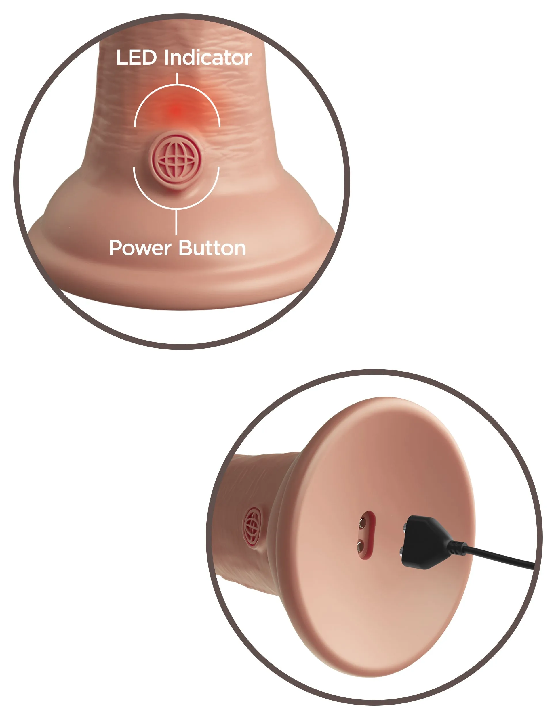 King Cock Elite 8 Vibrating Silicone Dual Density Cock