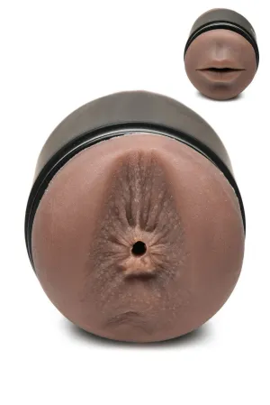 Mistress Double Shot Mini Masturbator Ass & Mouth - Dark