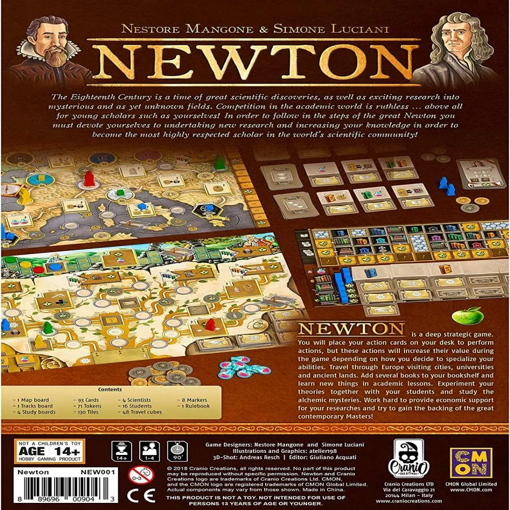 Newton 18th Century Strategy Board Game for Adults and Families
