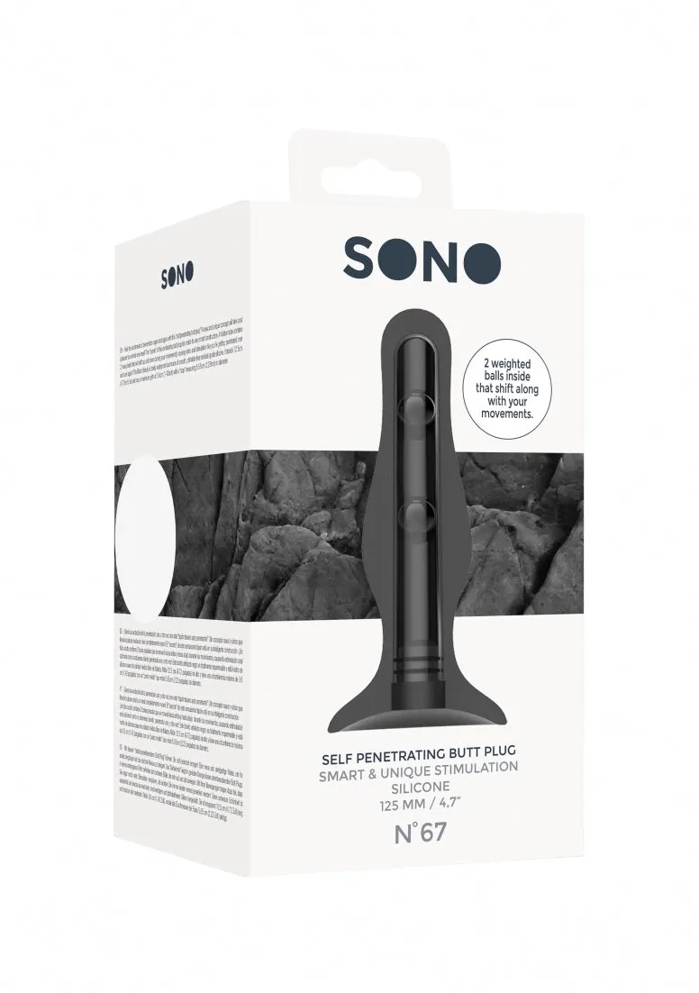No. 67 - Self Penetrating Butt Plug - Black