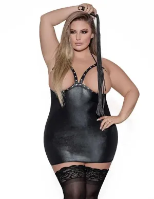 Plus Size Leather Lingerie Lust Fetish Xena Black Queen