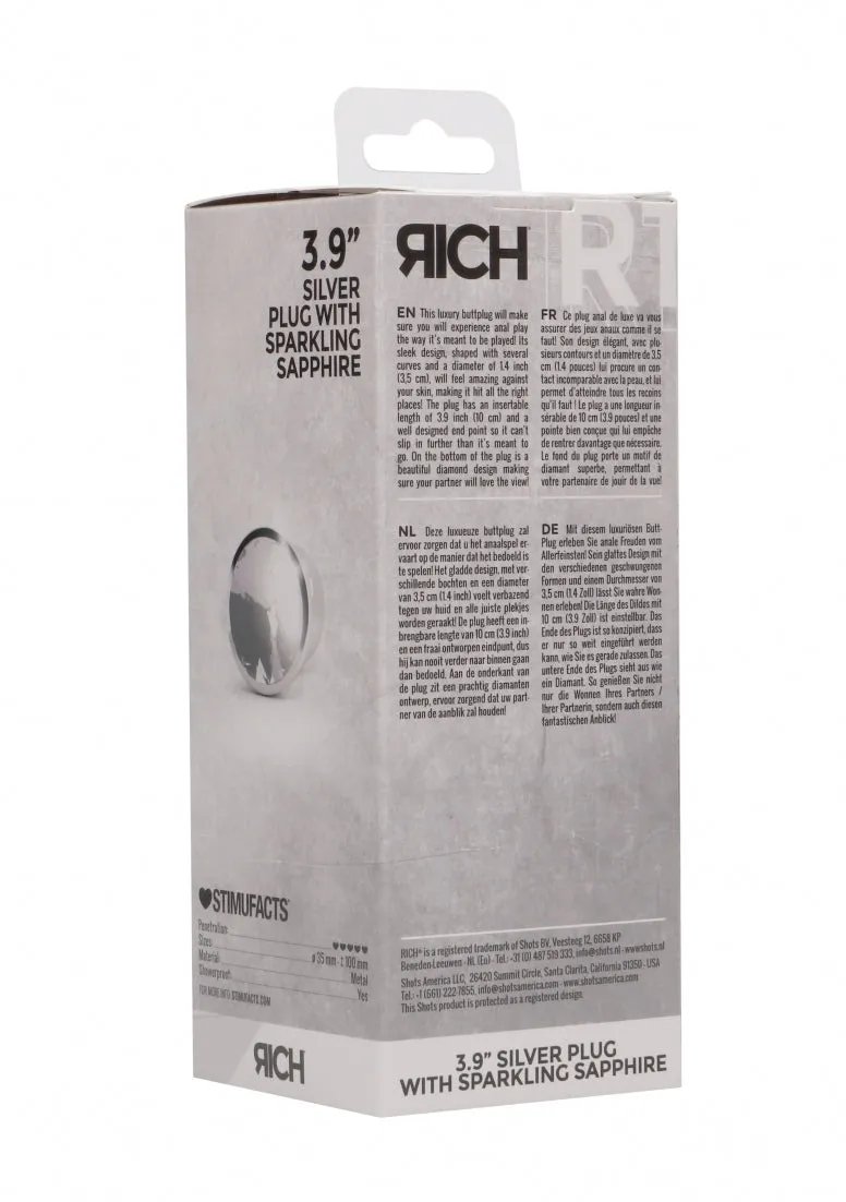 R1 - Silver Plug - 3.9 Inch - Clear Sapphire