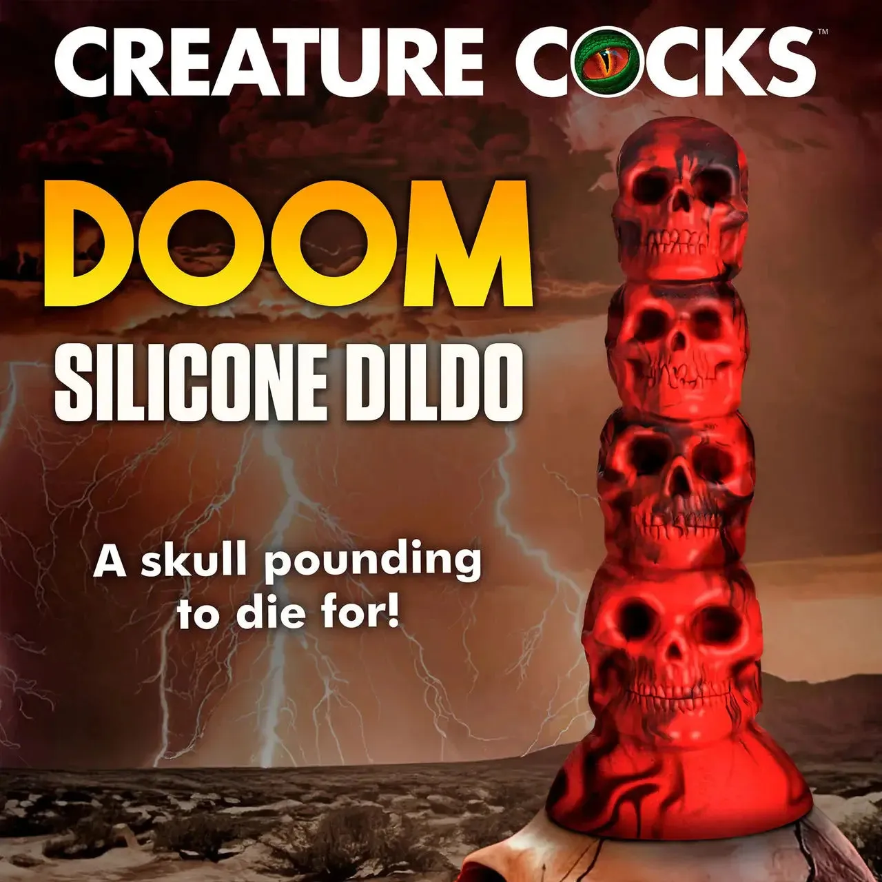 Satanic Dildo Sex Toy Demon Dildo Skull Sex Toy Doom Silicone Dildo