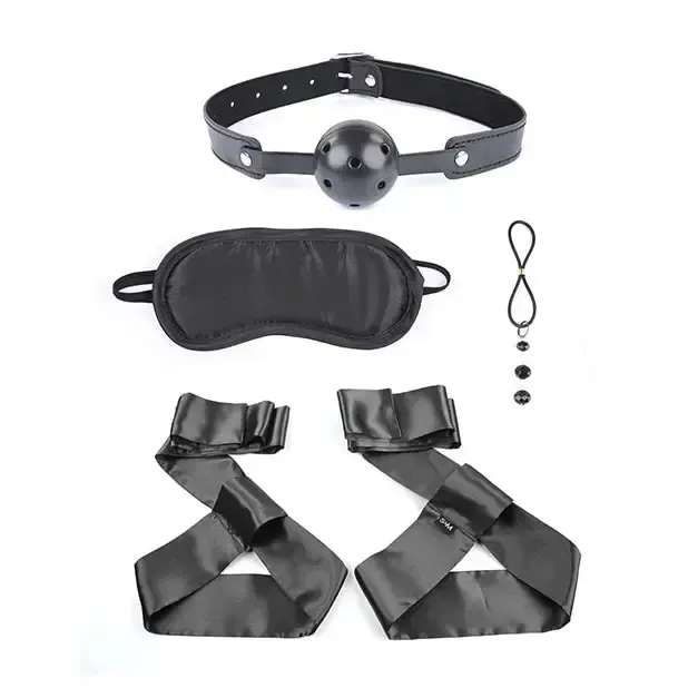 Sex & Mischief Shadow 4-Piece Secrets Bondage Kit Black