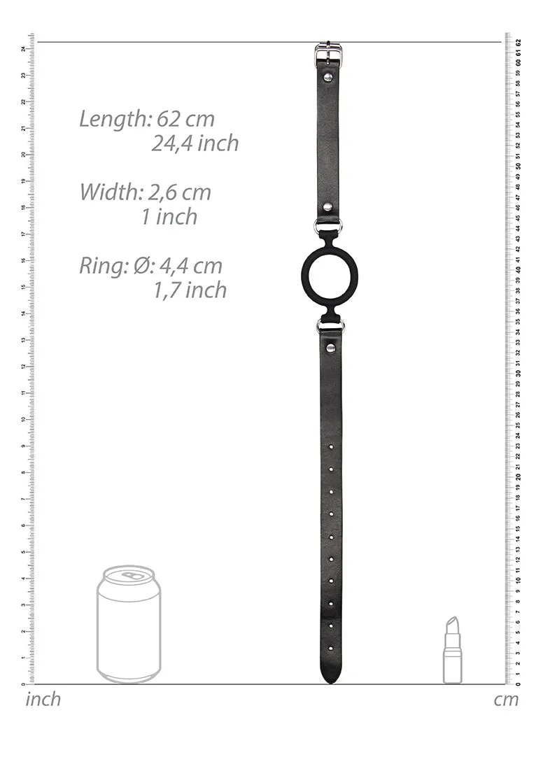 Silicone Ring Gag - With Adjustable Bonded Leather Straps