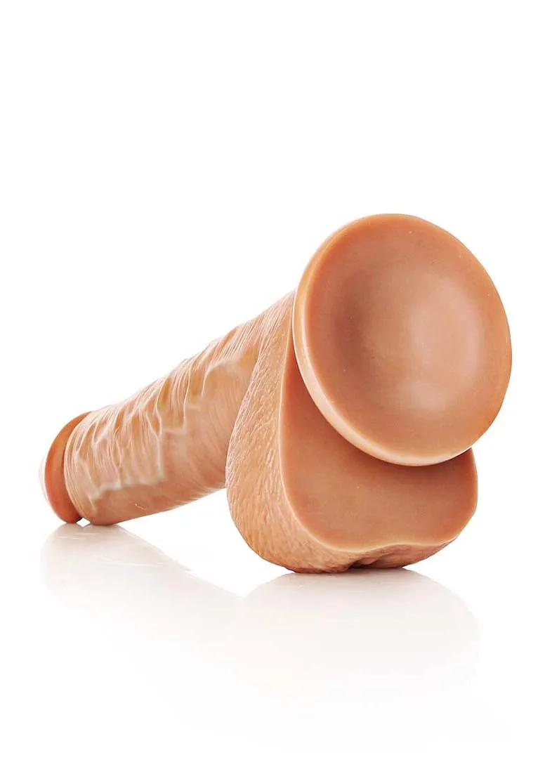Straight Realistic Dildo Balls Suction Cup - 12''/ 30.5 Cm