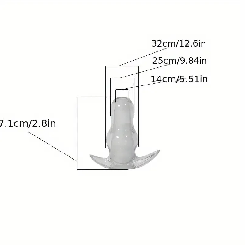 TPE Butt Plug Hollow Anal Dilators With Anchor Base Enema Toys