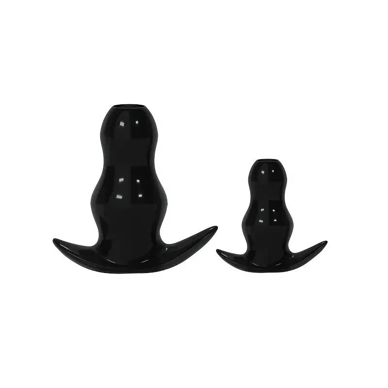 TPE Butt Plug Hollow Anal Dilators With Anchor Base Enema Toys